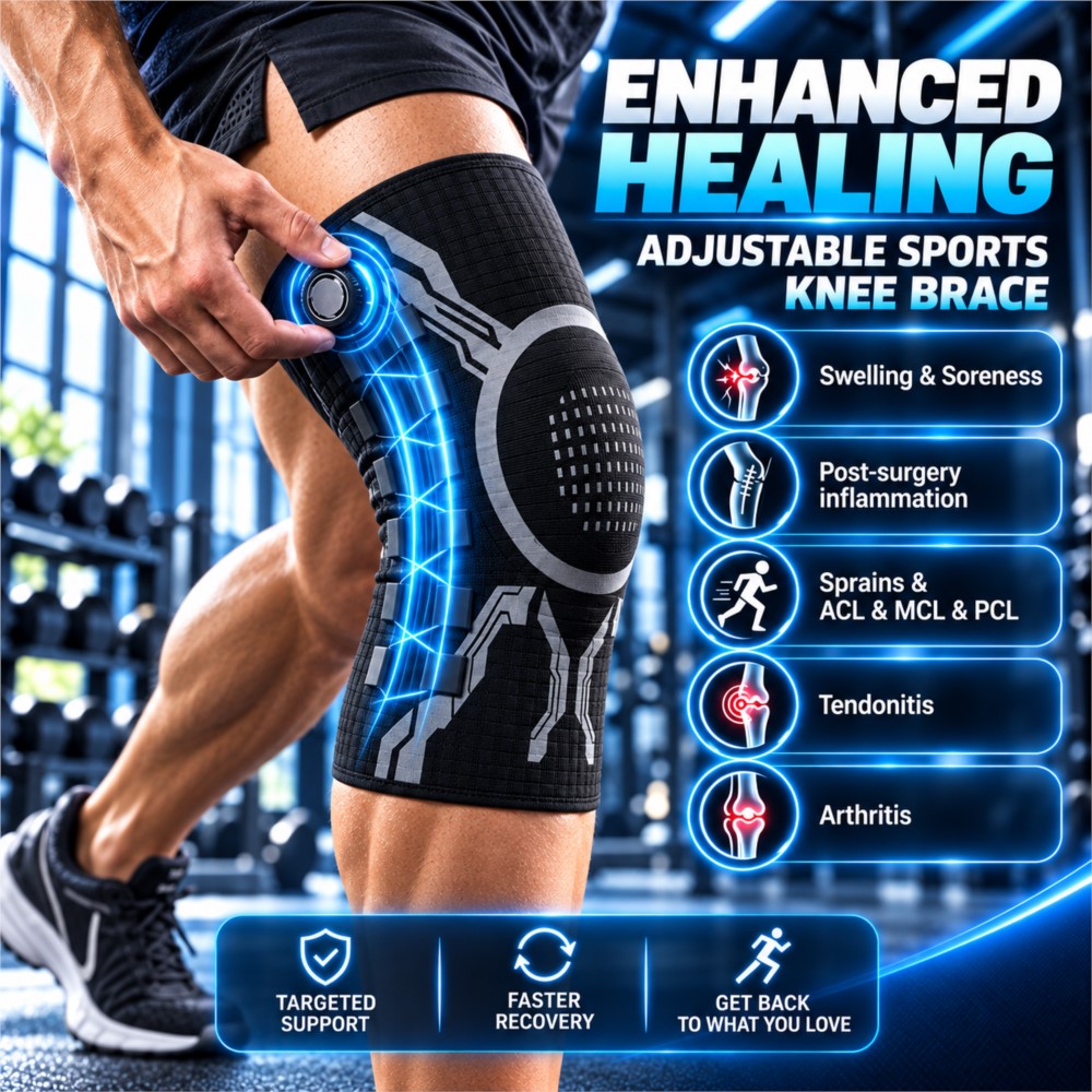 Compression Sleeve Calf - Регулируемый умный наколенник с боковой стабилизацией,