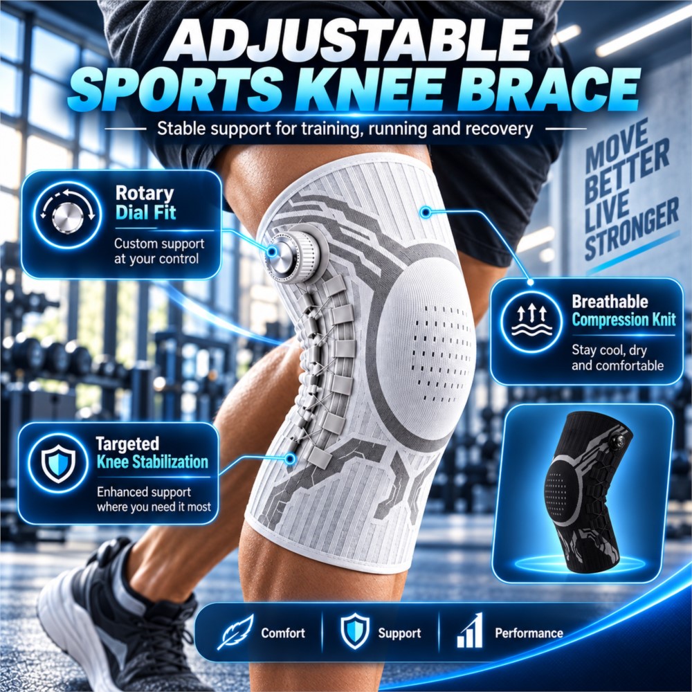 Регулируемый умный наколенник  – обзор и цена Compression Sleeve Calf
